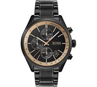 Montre Homme Hugo Boss Grand Prix Black 44 mm - Acier inoxydable, mouvement quartz, 30 m, bracelet 22 mm