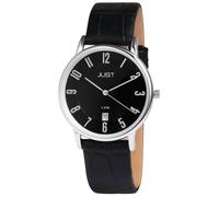 Montre homme - JUST - Saxton - Cuir noir - Boîtier acier 38 mm - Étanchéité 5 ATM