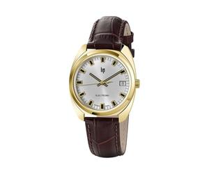 Montre Homme Lip General DE Gaulle en Cuir Marron 35 mm Etanche