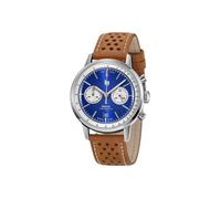 Montre Homme LIP Rallye Chrono Acier Cuir Marron 671810 - Quartz - Etancheité 5 ATM