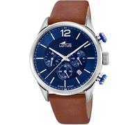 Montre homme - Lotus - Chrno cuir marron - Quartz - Étanche 100m - Chronographe