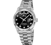 LOTUS Montre Homme Analogique Acier 316L Argenté - Quartz Date - Verre Minéral Résistant - Étanche 10 ATM - 18854/7 Freedom