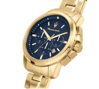 Maserati Successo Montre Homme, Chronographe, en Acier, PVD Or Jaune - R8873621021