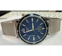 Montre Homme MasterTime Concept 41Mm Bracelet Milanais Date Style Plongée Noir