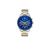 Montre Homme Michael Kors - Quartz Swiss Made - Bracelet Acier - Cadran Bleu - Chronographe-Date