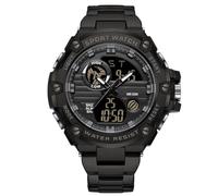 Montre Homme Militaire avec Bracelet Acier Inoxydable Outdoor Sport Etanche à 50 ATM Montre Tactique Commando Montre Millitaire Homme pour Sport Montre de Sport
