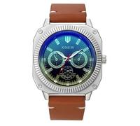 Montre Homme Mode Ceinture Trois Yeux Décoration Commerce Extérieur Sport Quartz Montre Bois, E, taille unique