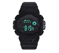 Montre Homme Mode Garçon LCD Sport Poignet Chronomètre Caoutchouc Digital Date Montre Homme Android Hommes, Noir , taille unique