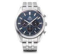 Montre Homme Orient Stretto Solar Chronograph 40mm Cadran Bleu Marine RA-TX03...
