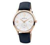 Montre homme Orphelia Quartz- Affichage Analogique bracelet Cuir Bleu et Cadran Blanc OR61702