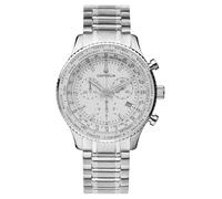 Montre homme ORPHELIA Quartz- Affichage Chronographe bracelet Acier Inoxydable Argent et Cadran Blanc OR82702