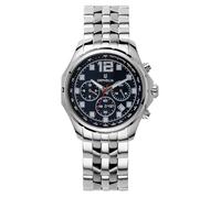 Montre homme ORPHELIA Quartz- Affichage Multi-cadrans bracelet Acier Inoxydable Argent et Cadran Bleu OR82700