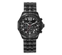 Montre homme ORPHELIA Quartz- Affichage Multi-cadrans bracelet Acier Inoxydable Noir et Cadran Noir OR82701