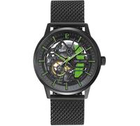 Montre Homme PADDOCK Noir Cadran Noir Bracelet Acier milanais Noir 22 MM