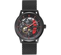 Montre Homme PADDOCK Noir Cadran Noir Bracelet Acier milanais Noir 22 MM