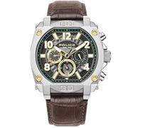 Montre Homme - POLICE - Norwood - Étanche 5 ATM - Cuir Noir - Boîtier Acier Inoxydable