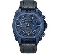Police Montre Hommes Cuir Bleu Foncé Police Norwood Montre UPOF0021904