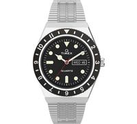 Montre Homme Q TIMEX REISSUE TW2U61800 Acier Inoxydable Noir Vintage