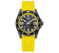 Montre Homme Quartz Swiss Alpine Military Raptor SAM7029.1878 - Acier inoxydable - Cadran Noir - Bracelet Jaune