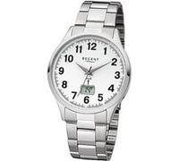 Montre Homme REGENT pour analogiquesnumérisés Quartz avec Bracelet Acier Inoxydable FR230 Gris G