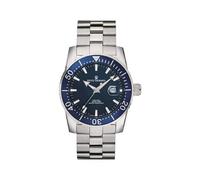 Revue Thommen, Homme, Accessoires, Bleu, Taille: ONE Size Montre de Plongée avec Guichet de Date en Acier Inoxydable