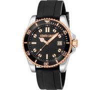 Roberto Cavalli Homme Analogique Quartz Montre avec Bracelet en Caoutchouc RC5G129P0045