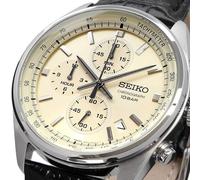 Montre Homme Seiko Conceptual Chronograph Vintage Cadran Crème Bracelet Noir ...