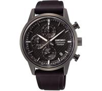 Montre Homme Seiko Conceptual Titanium Noir Chronographe Bracelet Silicone SS...