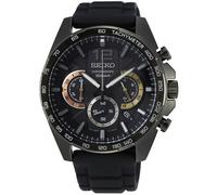 Montre Homme Seiko Conceptuelle SSB349P1 Chronographe Cadran Noir Bracelet Si...