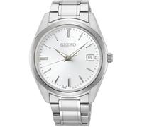 Montre Homme Seiko Habillée Quartz SUR307P1 Argent Cadran Blanc Bracelet Acie...