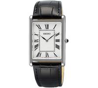 Montre Homme Seiko Quartz Avec Bracelet En Cuir Noir SWR103P1