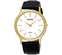 Montre homme - SEIKO - SOLAR SUP872P1 - Quartz - Cuir - Doré