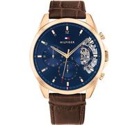 Montre Homme TOMMY HILFIGER BAKER 1710453 Multifonction Cuir Brun Bleu