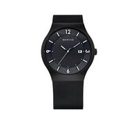 BERING Montre homme Solar 14440-222 acier inoxydable verre saphir Noir