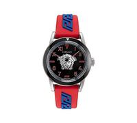 VERSACE Montre à affichage analogique bleu foncé / rouge / noir, Taille One Size