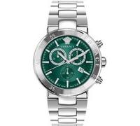 Versace Urban Mystique VEPY01021 Montre pour homme avec chronographe, fenêtre de date, bracelet en acier inoxydable 43 mm, Bracelet