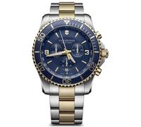 Montre homme VICTORINOX MAVERICK V241791. Fashion. Date. Chronographe. 100. Bleu. Argent. Rond. Quartz. Analogique. Acier inoxydable