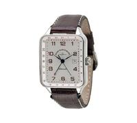Montre Homme Zeno Watch Basel pour Analogiques Automatique avec Bracelet de Cuir 163GMTf2 Marron G