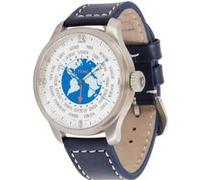 Montre Homme ZenoWatch OS Retro Worldtimer 2 8563WTi2 Bleu G