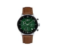 Montre Homme Zeppelin Hindenburg - Chrono Solaire - Bracelet Cuir Marron
