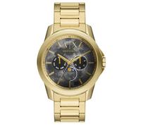 Armani Exchange - Montre multifonctions Moonphase pour hommes, montre en acier inoxydable recyclé à 50 % au moins, boîtier de 44 mm, Doré