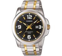 Montre Hommes - CASIO - MTP-1314SG-1AVDF - Etanche 50m - Bracelet Acier Inoxydable - Cadran Noir/Blanc/Jaune