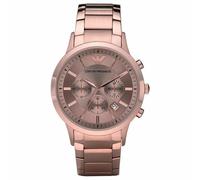 Montre Hommes Emporio Armani Classic Chronographe Cadran Saumon Bracelet Or Rose AR2452