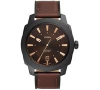 Fossil Montre Homme FS5972 – Quartz – Boîtier inoxydable 49 mm noir – Bracelet cuir ProPlanet
