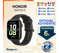 Montre Honor 5, analyse de la santé, suivi GPS précis, autonomie de 15 jours, écran AMOLED plus grand de 1,85 pouces, 60 Hz, 5 ATM, IP68, BT5.2 Black