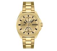 HUGO Montre Analogique Multifunction à Quartz pour Homme Collection #Expose avec Bracelet en Acier Inoxydable de Couleur Dorée - 1530243