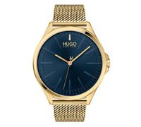 Montre - HUGO - Gold Tone - Cadran noir - Boîtier 43 mm - Bracelet en maille