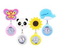 Montre Infirmière Rétractable, 4 Pièces Montres D'infirmière, Montres D'infirmière Rétractables, Montre D'infirmière avec Clip, Lumineux Montre De Poche Femme, Montre Aide Soignante