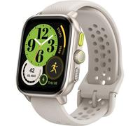 Amazfit Montre connectée Cheetah Square – 1,75" AMOLED, GPS double bande, Doré, bracelet beige