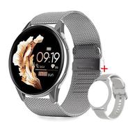 Montre Intelligente, Appel/Cadran Sans Fil, Mode Multi-Sport, Alertes, Pour Hommes Et Femmes, Papier Peint Personnalisé, Iphone/Andriod.T2Pro-Silvery-Ckp.